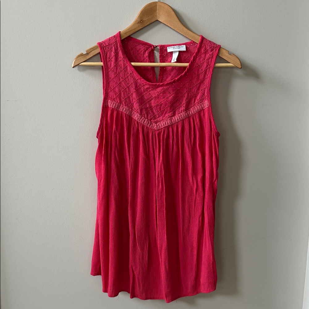 Liz Lange Pink Sleeveless Maternity Tank Top